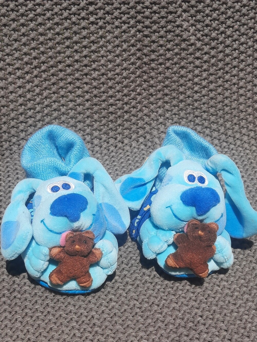 Vintage Blue's Clues Baby/Toddler Slippers Size 5 ACI Viacom Y2K